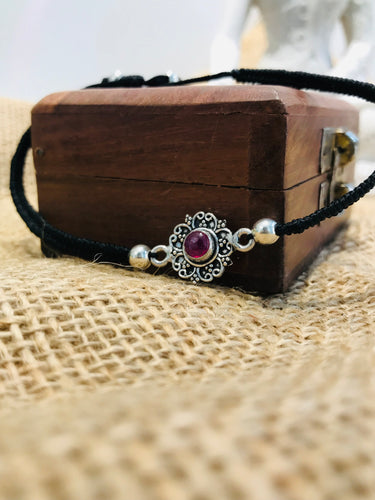 Silver Ruby Bracelet